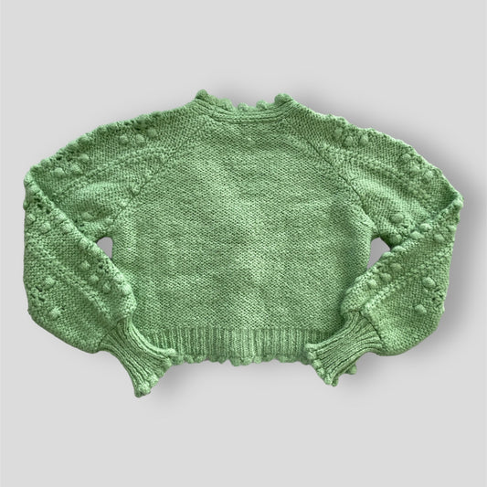 BNWT Zara Green V-Neck Cropped Cardigan - Small