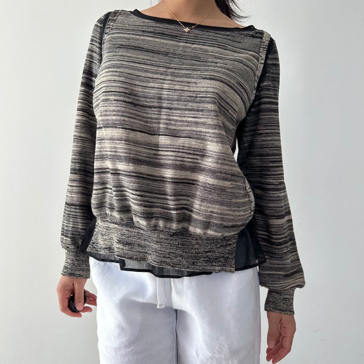 Antipast Made in Japan Striped Cotton Knit Jumper - Small