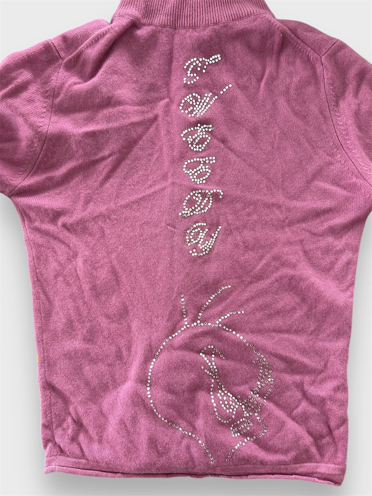 Raw 7 Looney Tunes Tweety Pink Double Zip Cashmere Knit Cardigan - X-Small