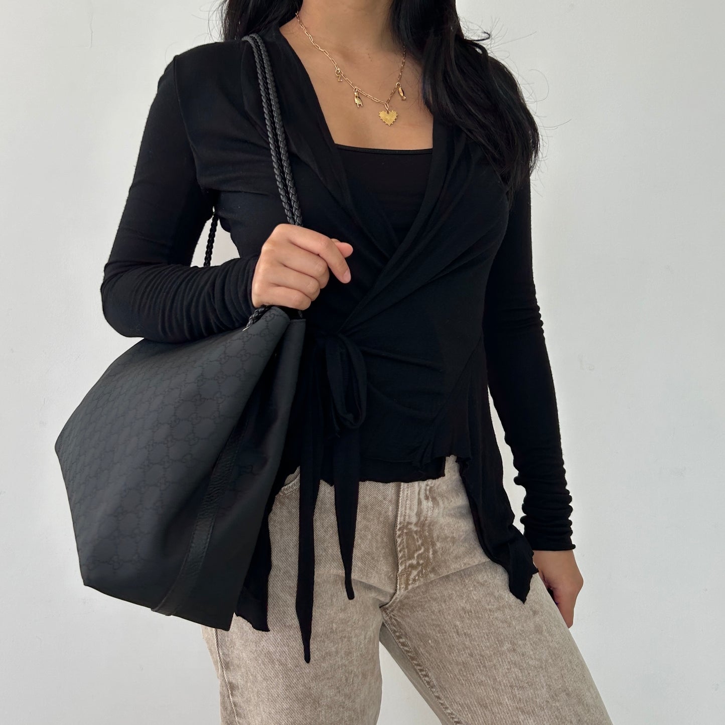 Gucci GG Nylon Gifford Tote in Black