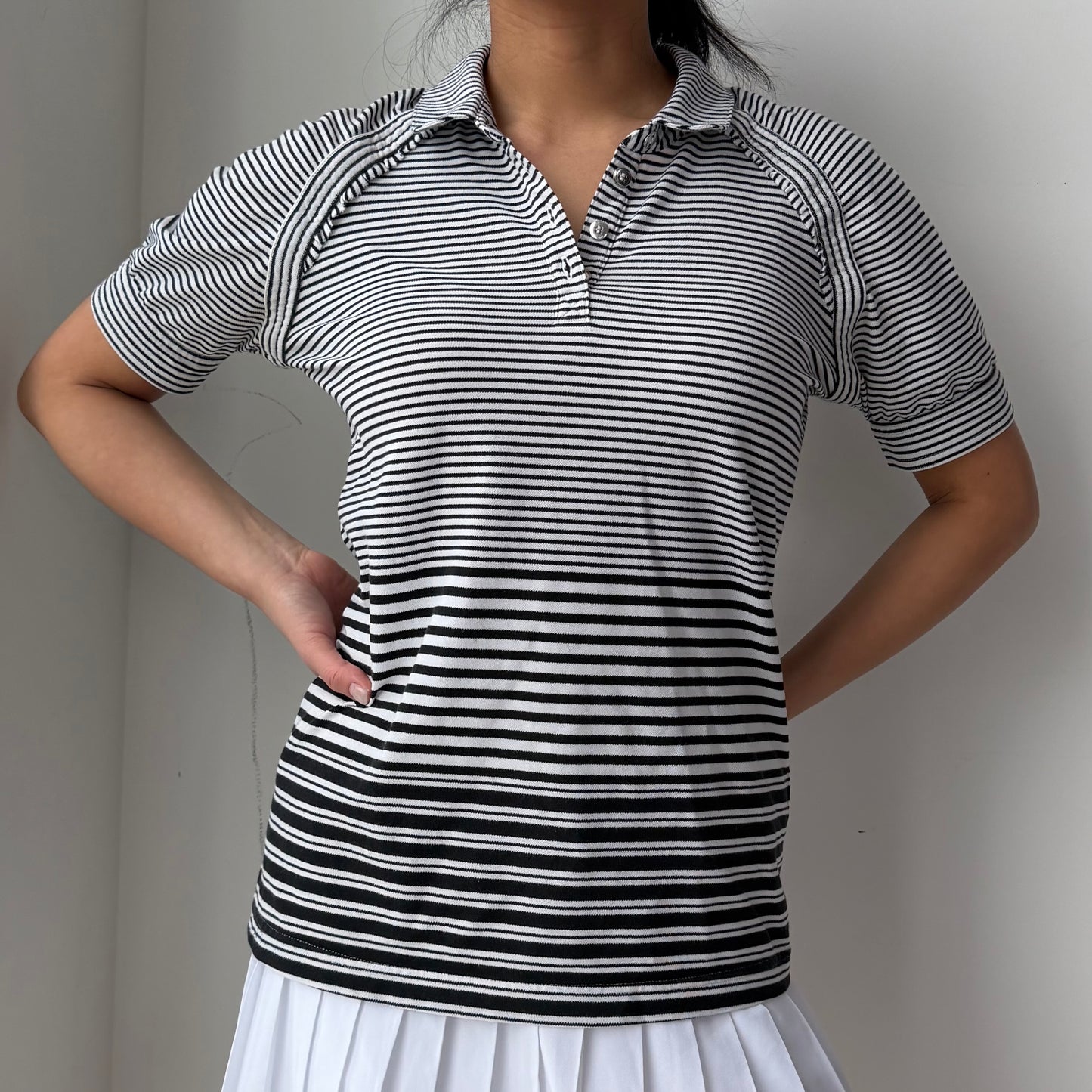 Stella McCartney for Adidas Striped Sport Polo - Small