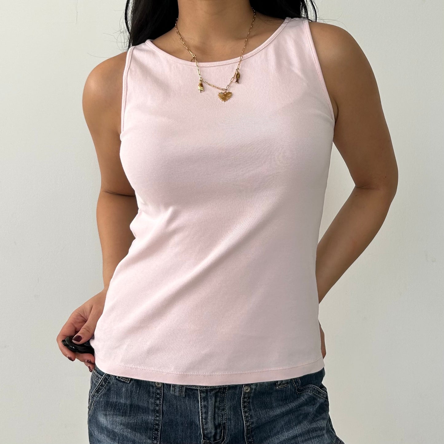 J. Crew Baby Pink Boat Neck Sleeveless Tank - Medium