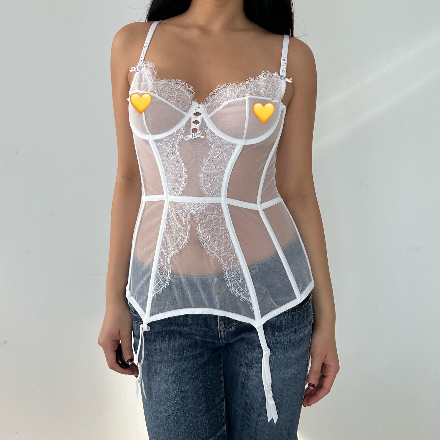 BNWT Victoria's Secret I Do White Bridal Lingerie Corset Top - 36B