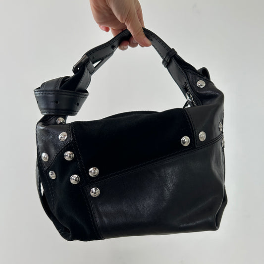 Zadig & Voltaire Black Le Cecilia Patchwork Shoulder Bag