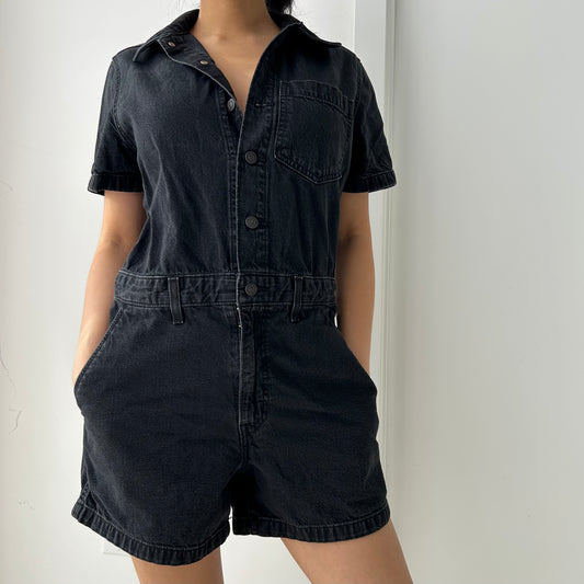Levi’s Black Short Sleeve Romper - Medium
