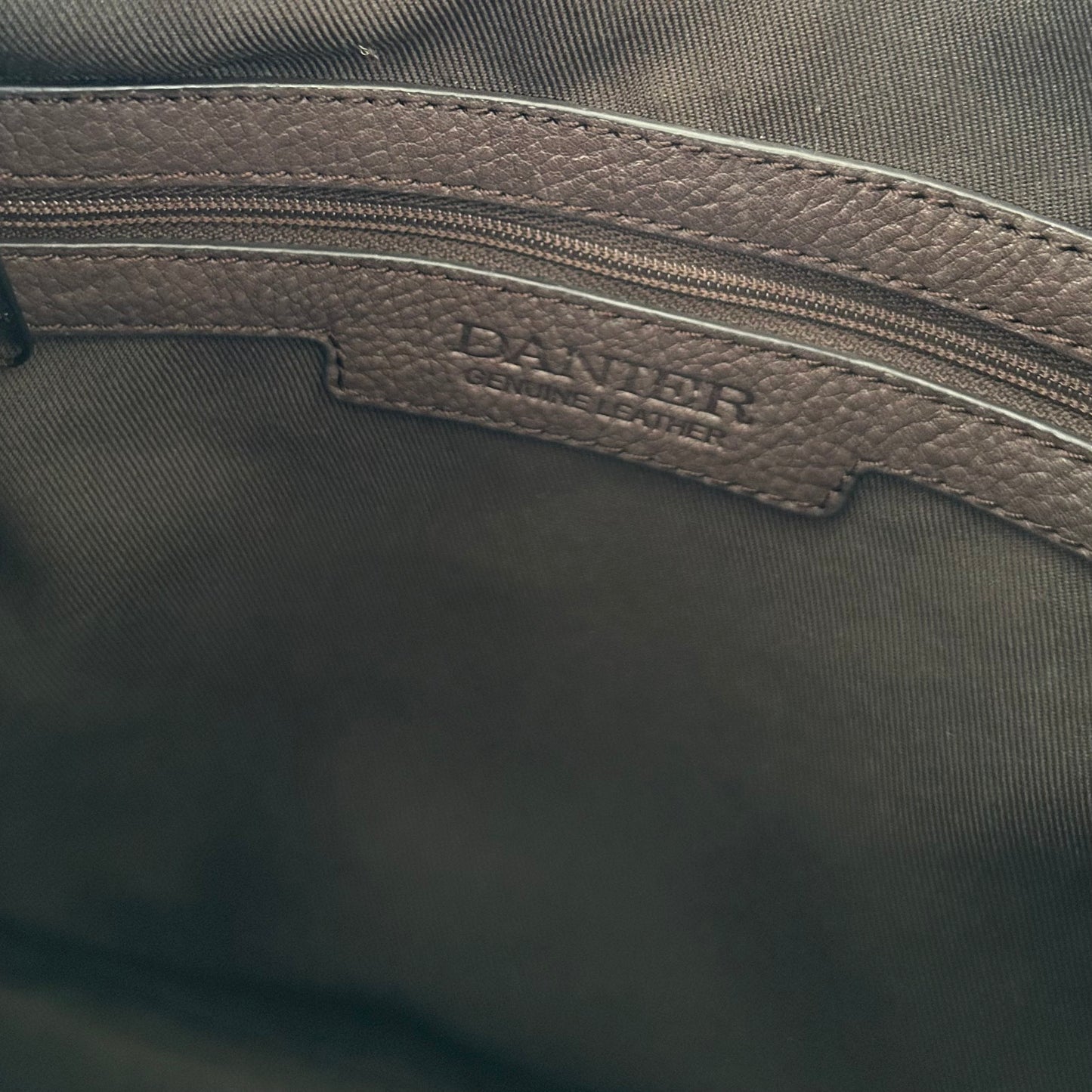 Danier Brown Embroidered Leather Hobo Bag