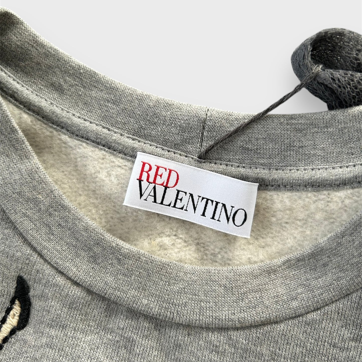 Red Valentino Pre-Fall 2015 Circus Embroidered Tulle-Layered Sweater Dress in Grey - X-Small