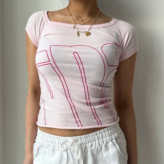 Vintage 2004 TNA by Aritzia Baby Pink Baby Tee - X-Small