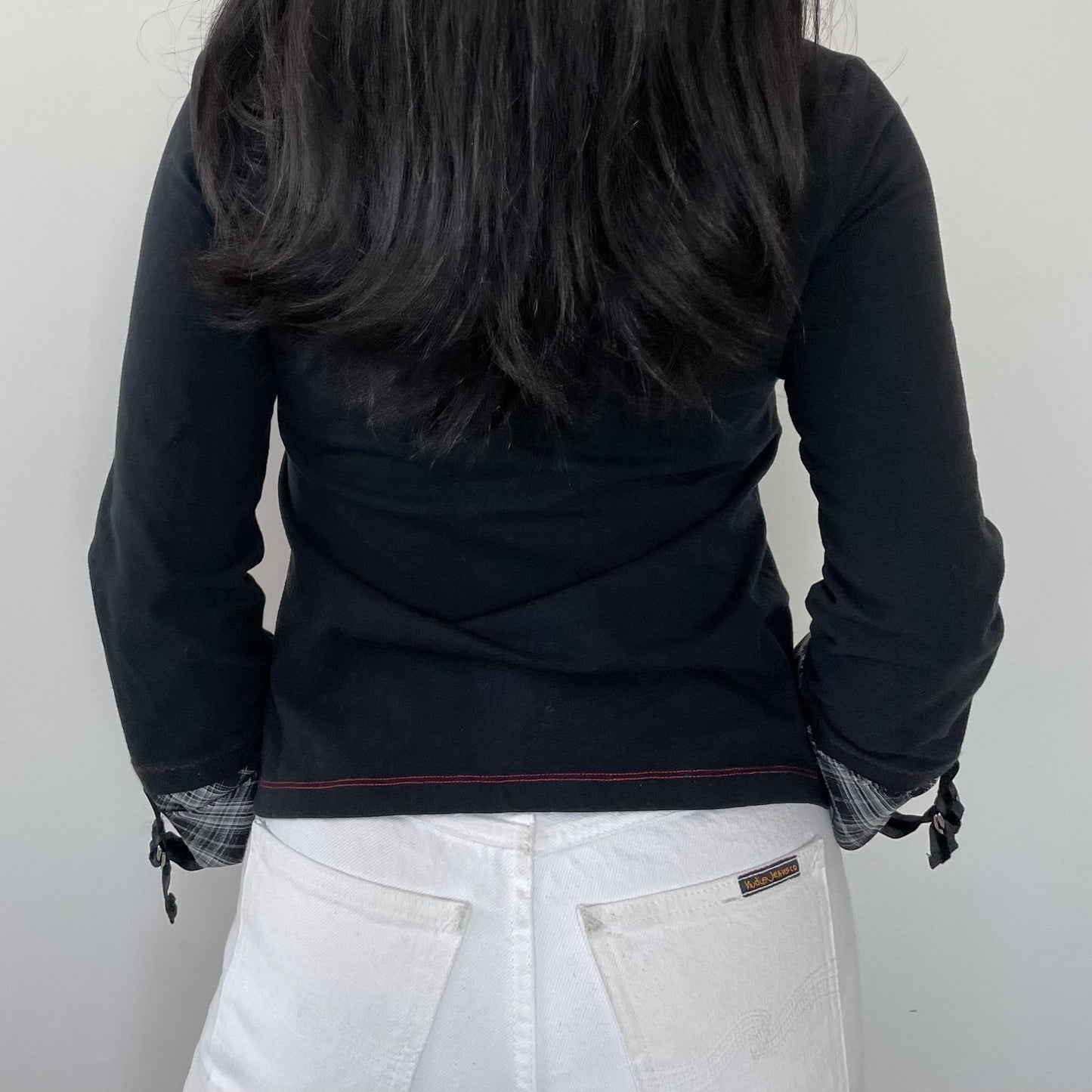 Phidias Paris Made in France Black Quarter Zip Long Sleeve Top - Medium