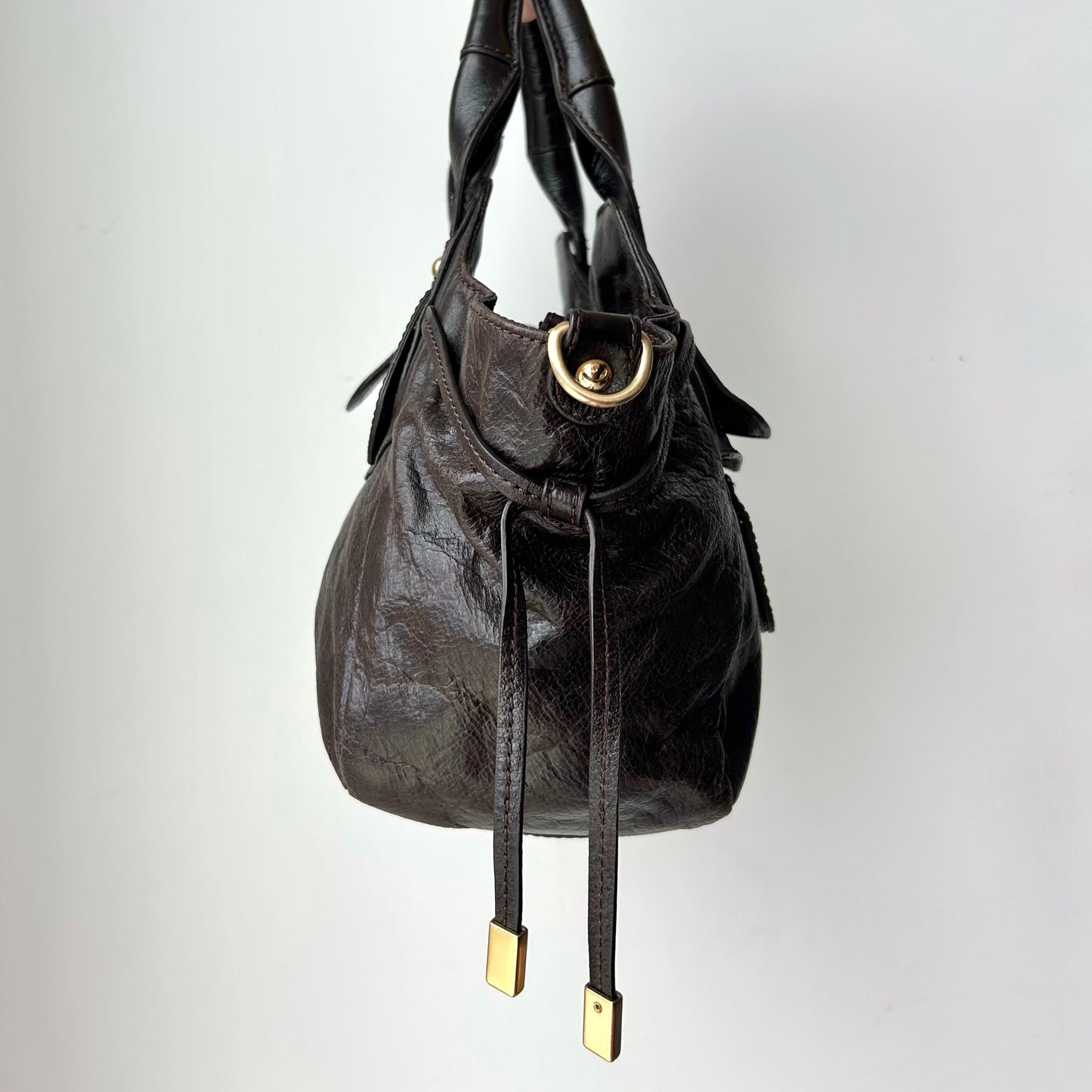 ECCO Brown Leather Carryall Bag