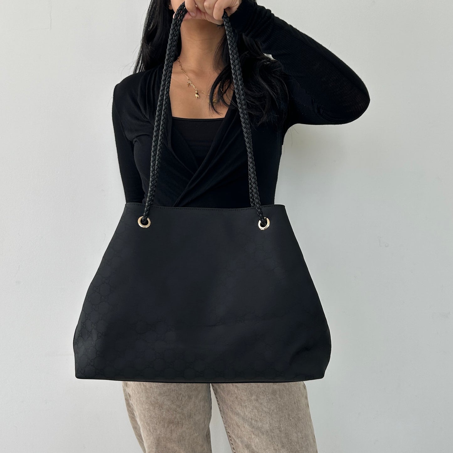 Gucci GG Nylon Gifford Tote in Black