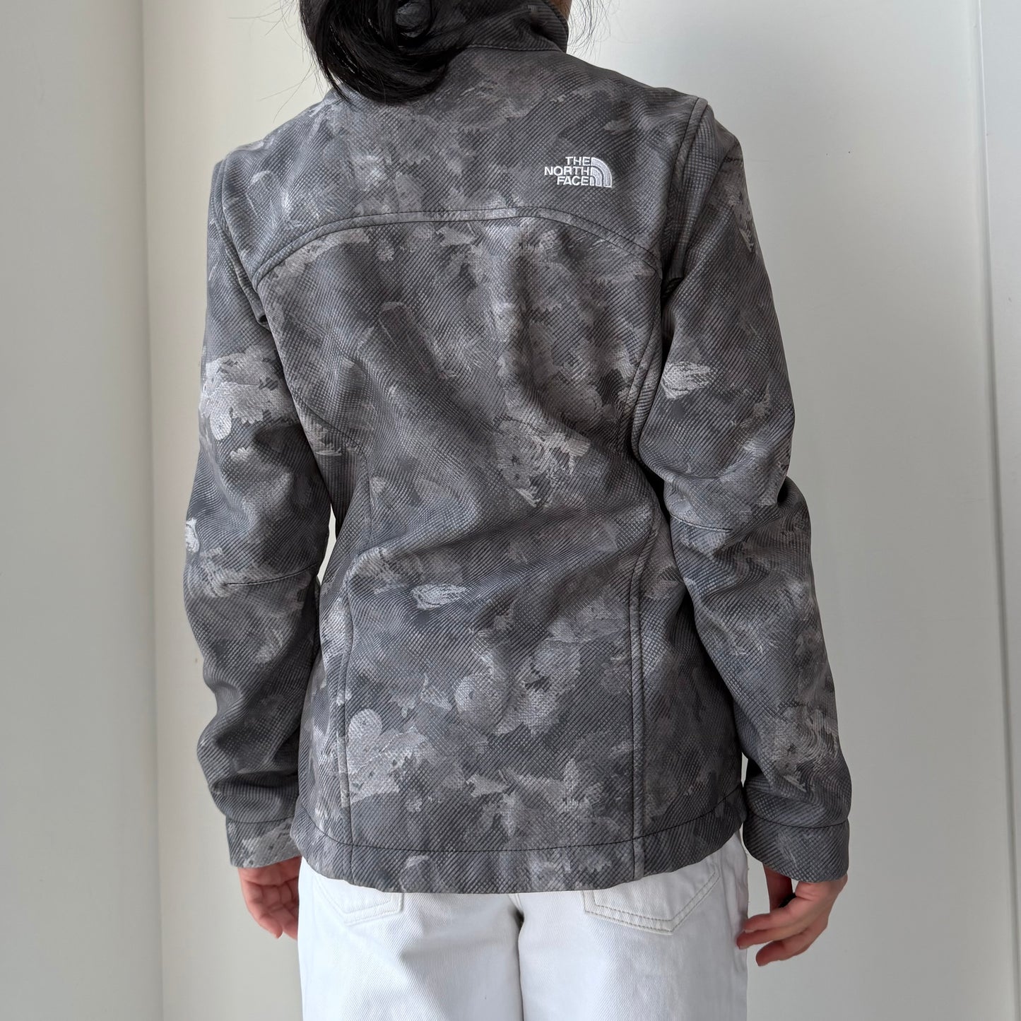The North Face Grey Camo Apex Bionic Zip Jacket - Small
