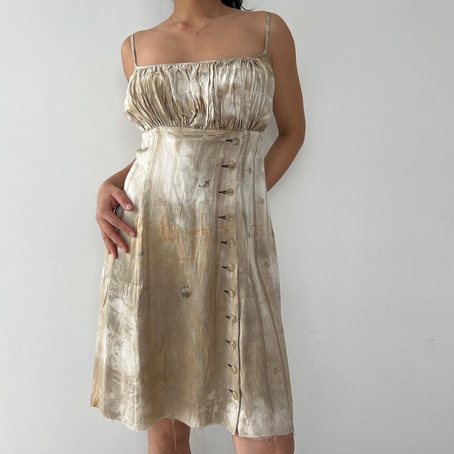 Mutedance Hoary Silk Mini Dress - Medium