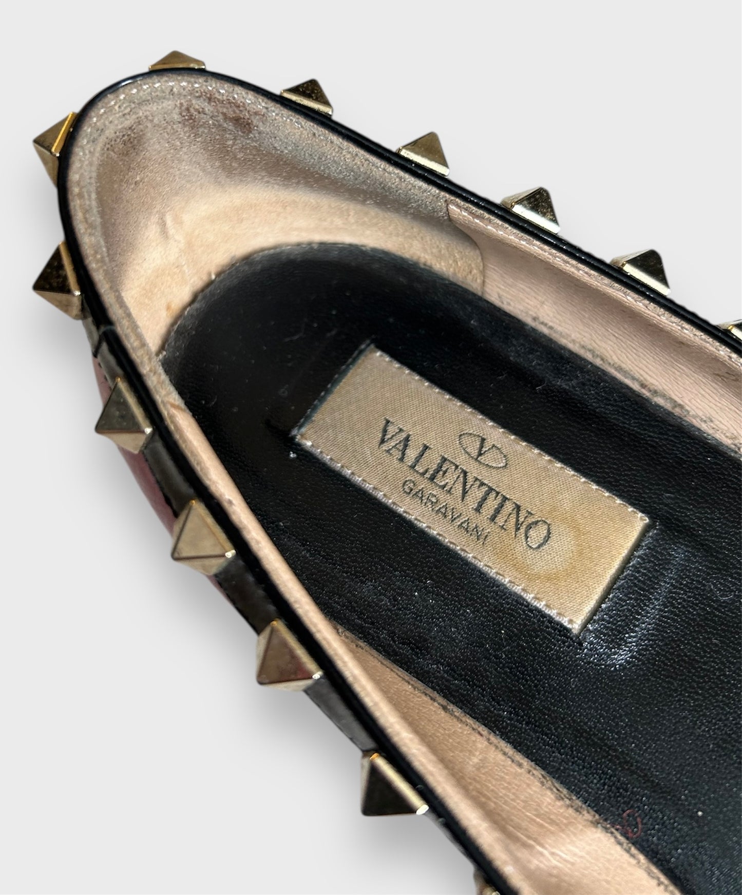 Valentino Garavani Rockstud Patent Leather Ballet Flats - EU 36.5