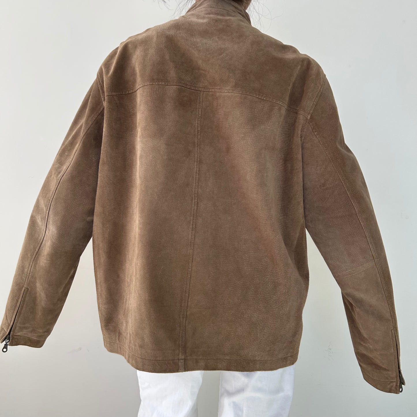 Danier Brown Suede Zip Jacket - X-Large