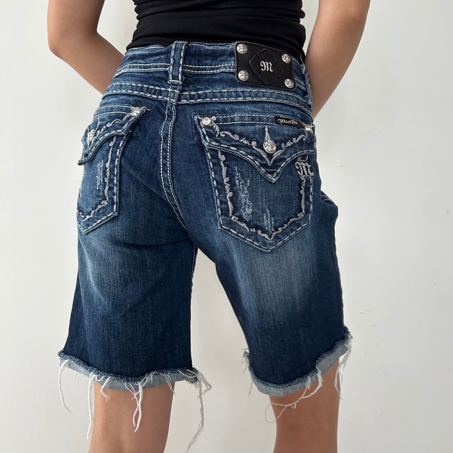Miss Me Embellished Boyfriend Bermuda - W28