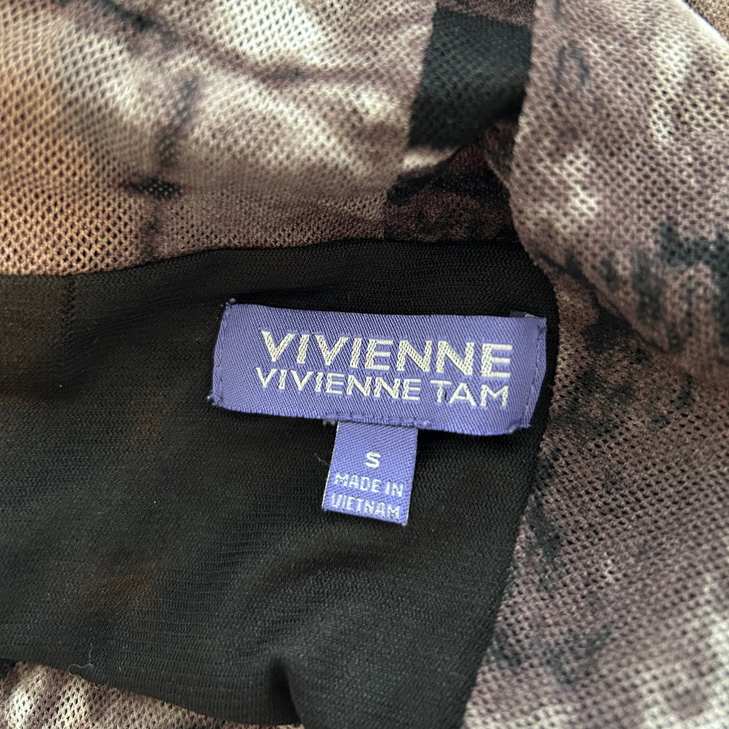 Vivienne Tam Long Sleeve Butterfly Print Mesh Top - Small