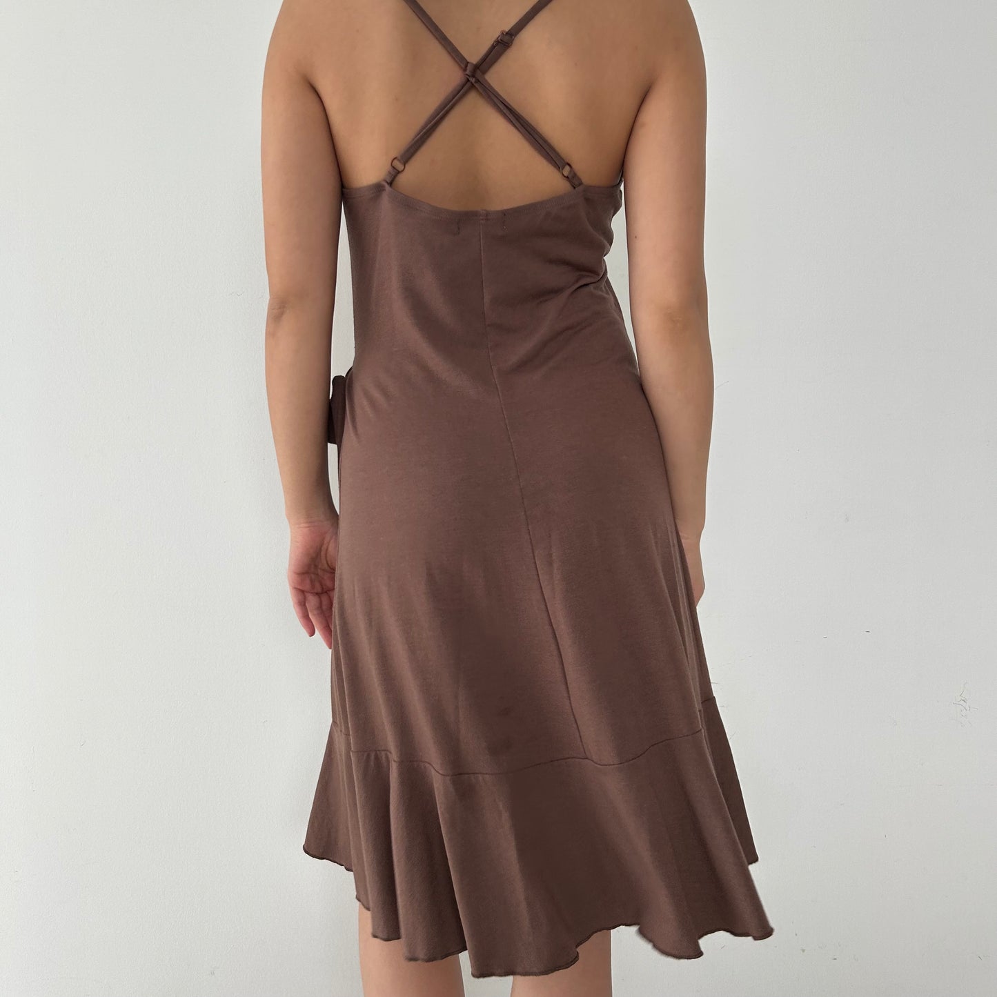 Guess Jeans Brown Wrap Dress - Medium