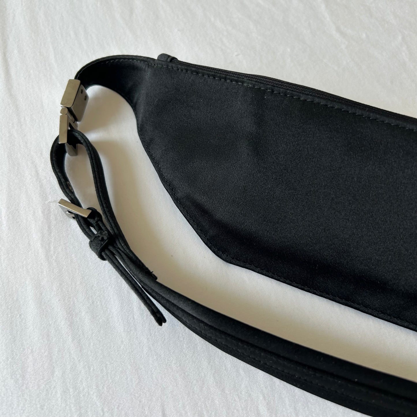 S/S 2001 Gucci by Tom Ford Mini Black Satin Waist Bag
