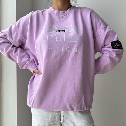 P.E. Nation Lilac Logo Sweatshirt - Medium