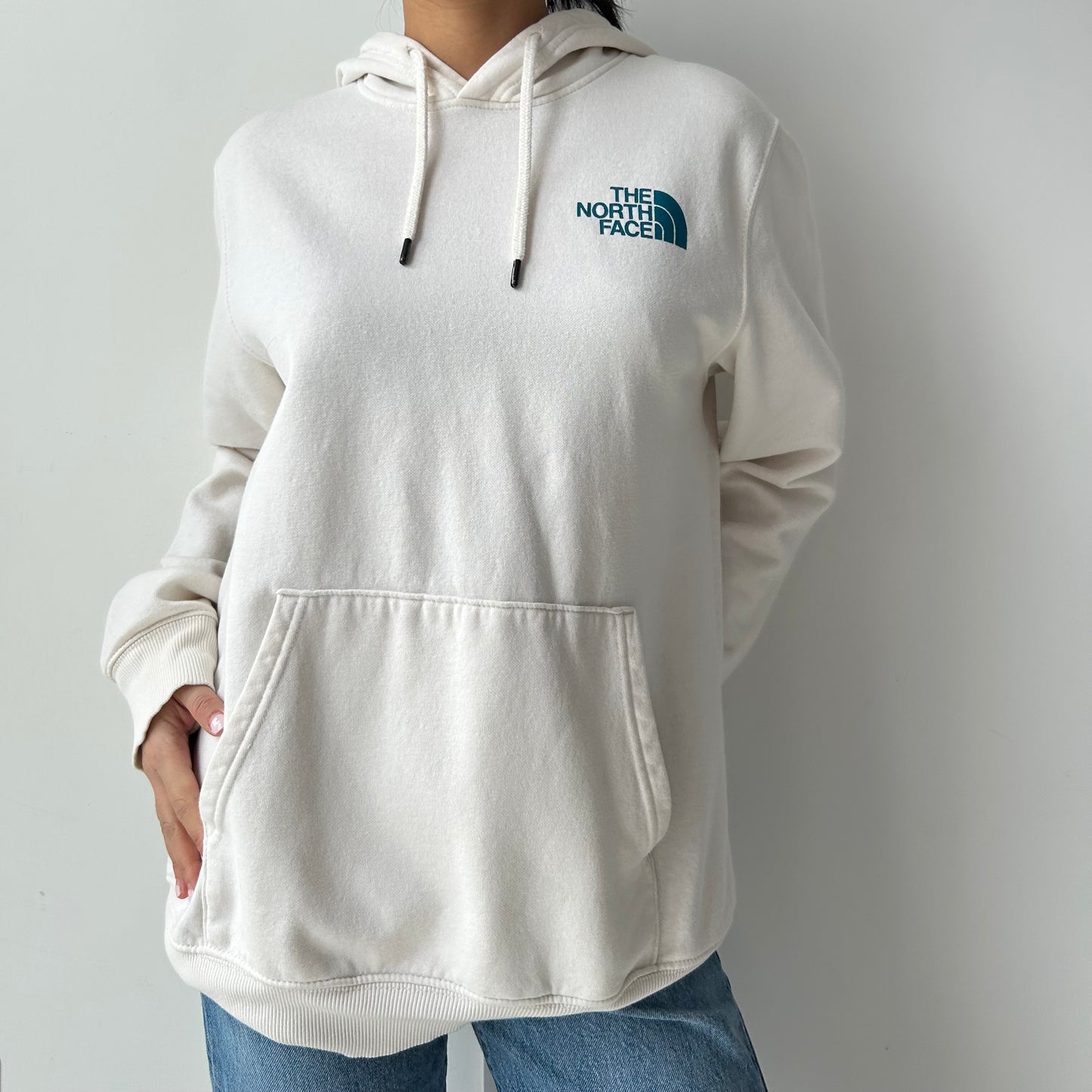 The North Face White Graphic Hoodie - Medium