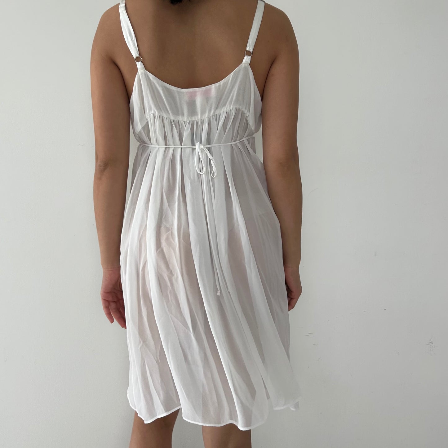 Oscar de la Renta Pink Label White Babydoll Lingerie Dress - Small