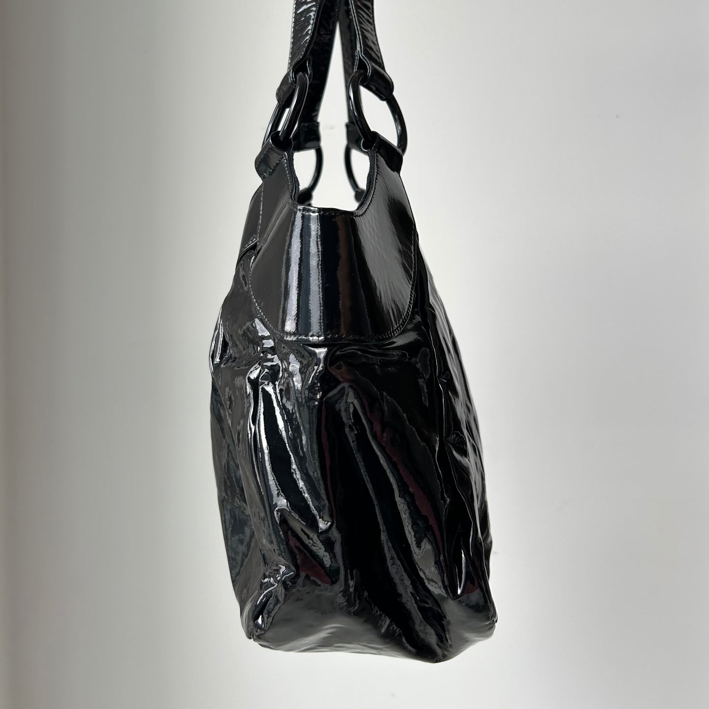 Agnès b. Black Patent Shoulder Bag