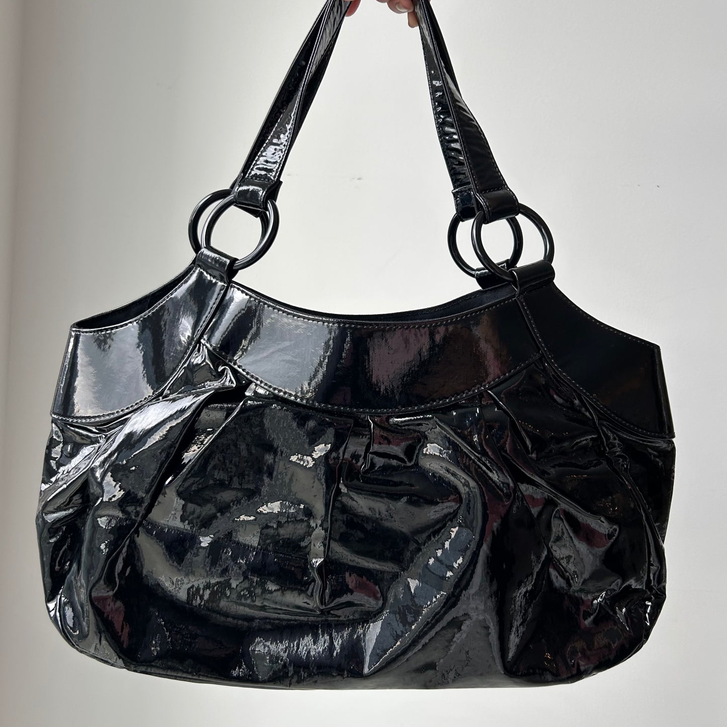 Agnès b. Black Patent Shoulder Bag