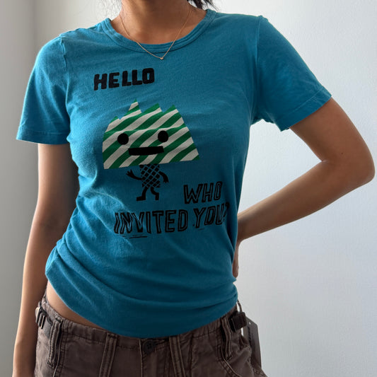 2000s Marc by Marc Jacobs Blue Graphic Tee - Small