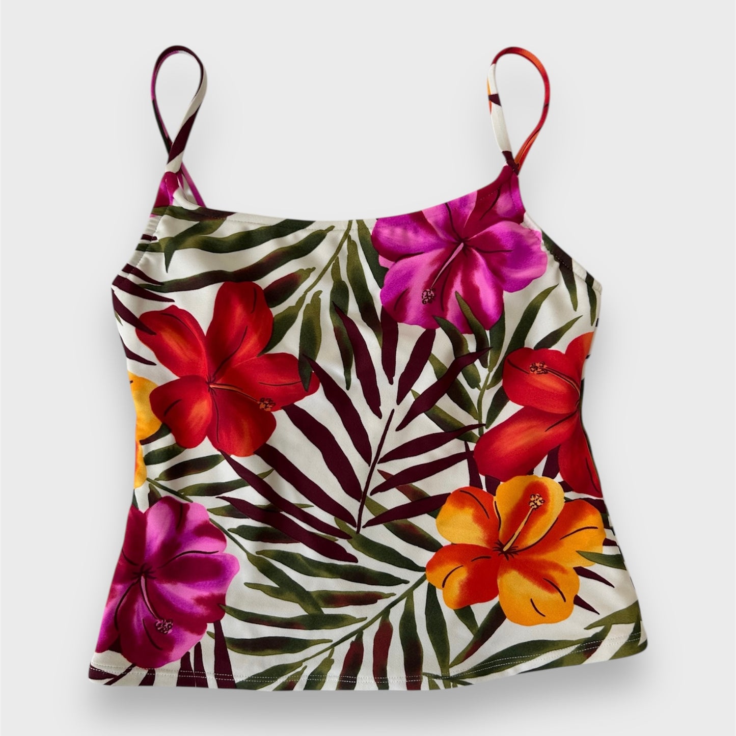 Oscar de la Renta Floral Tankini 3-Piece Swim Set - US 8