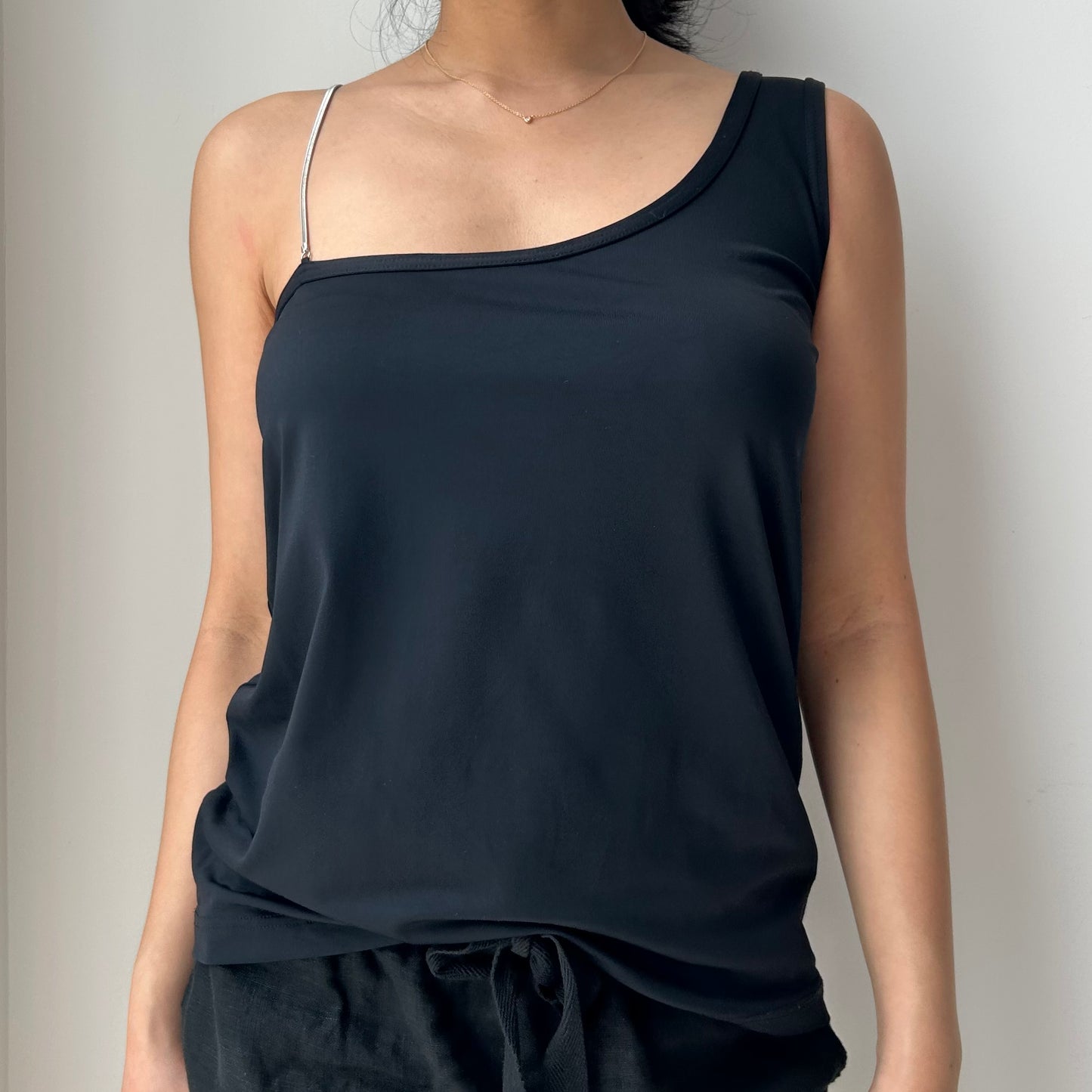 Blacky Dress One Shoulder Tank - Large