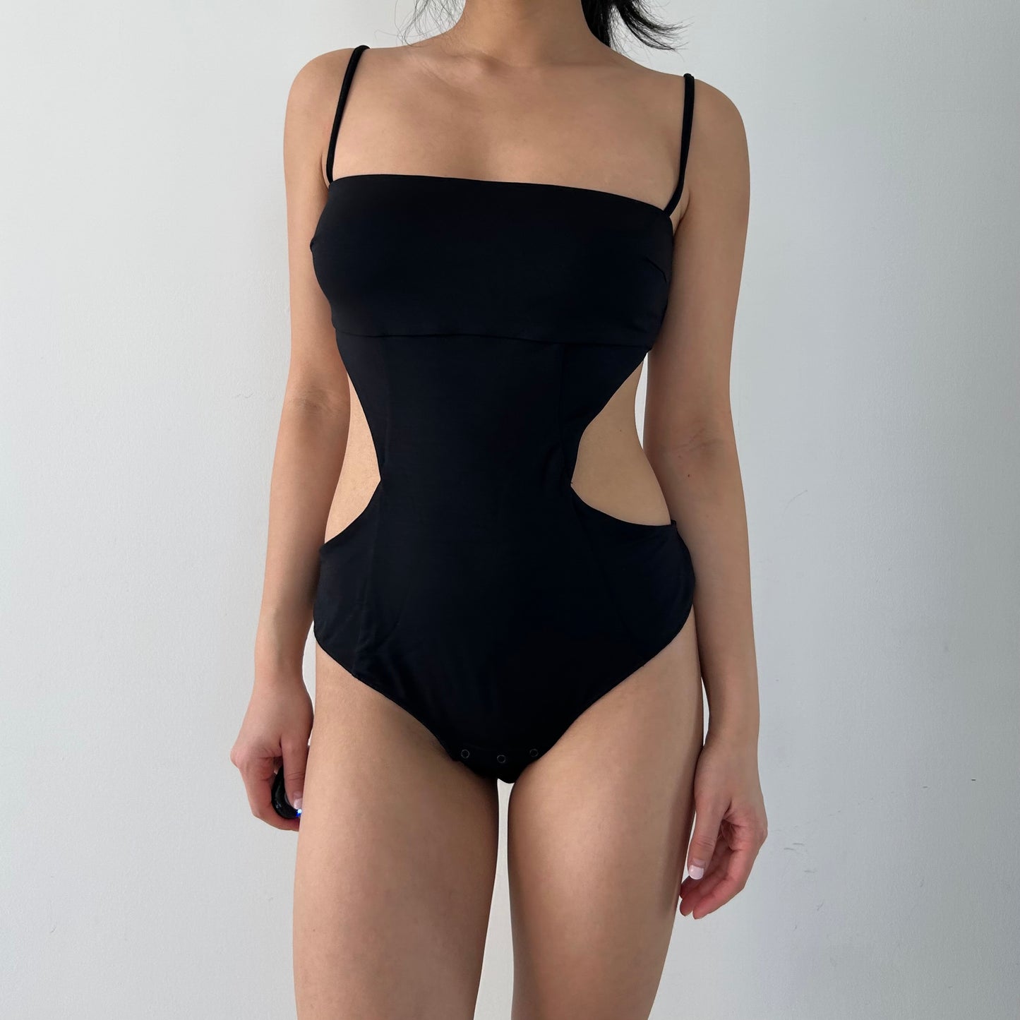 Undress Code Black Cutout Bodysuit - Medium