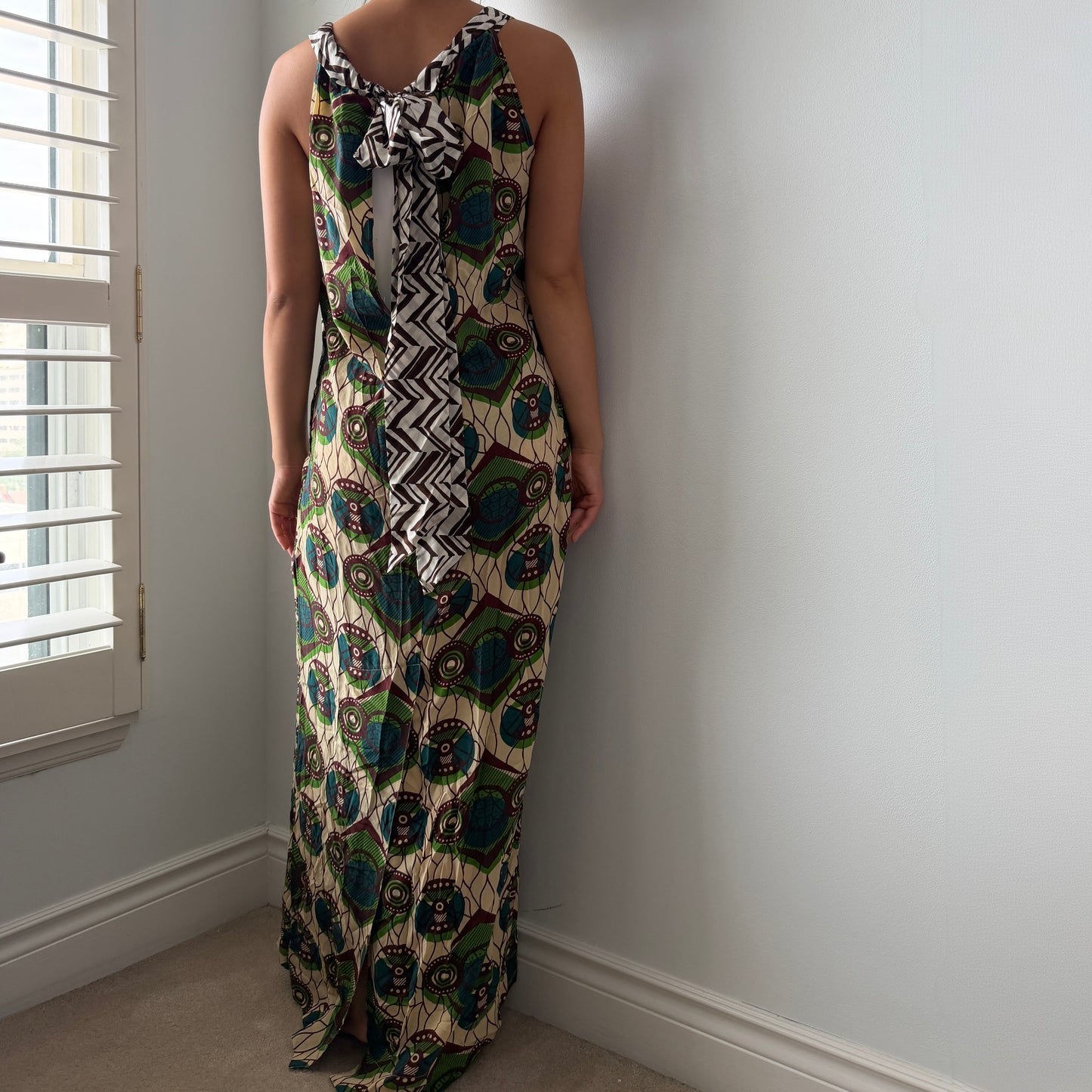 2012 Marni at H&M Silk Printed Sleeveless Maxi Dress - X-Small