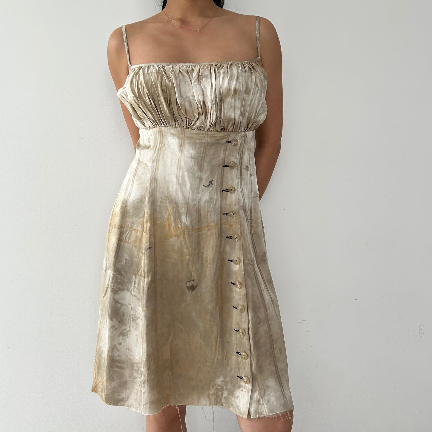 Mutedance Hoary Silk Mini Dress - Medium
