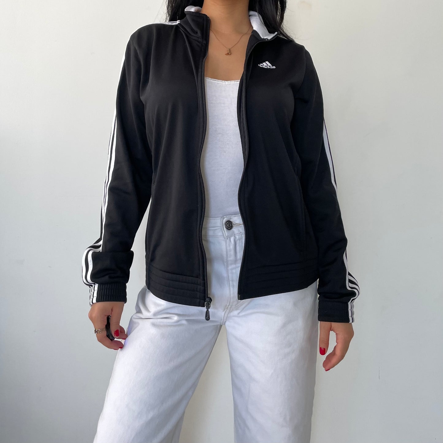Adidas Blokecore Black Zip Up Track Jacket - Medium
