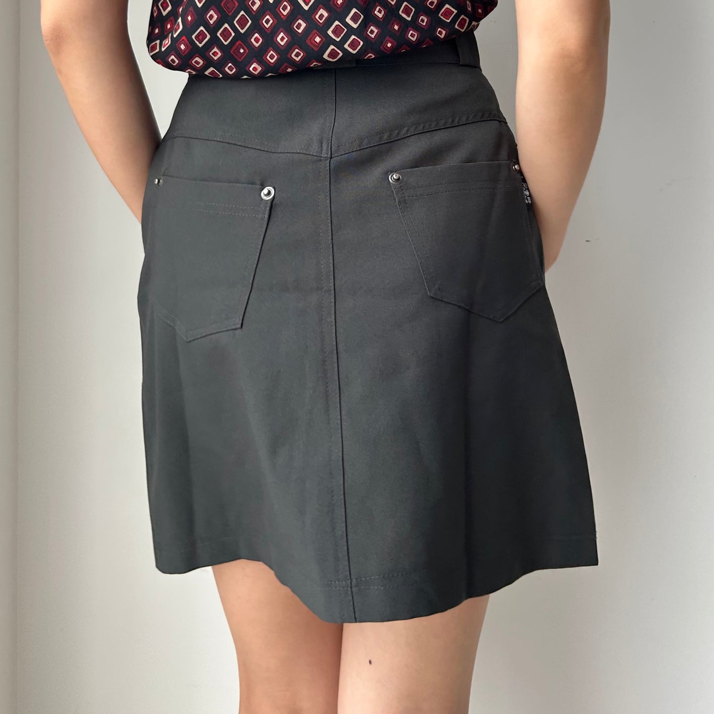 Cop Copine Grey Cargo Mini Skirt - X-Small