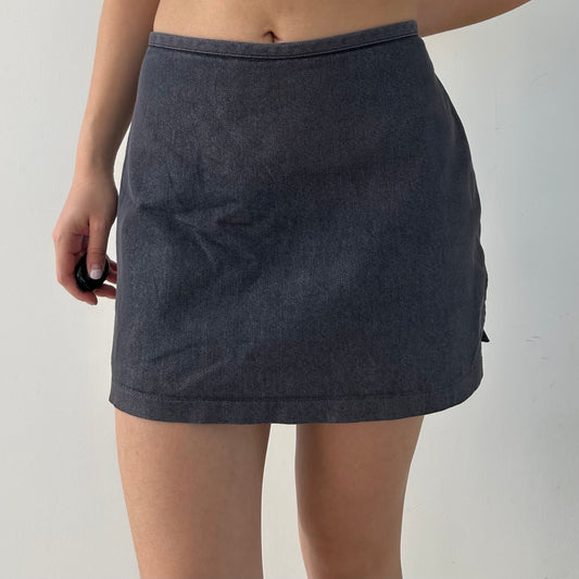 Old Label Dynamite Black Denim Mini Skort - Medium