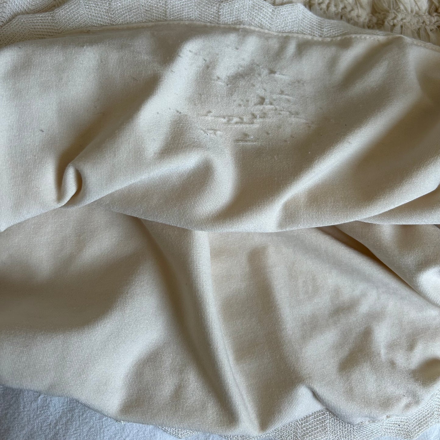 Summum Linen Blend Crochet Open-Knit Top - Large