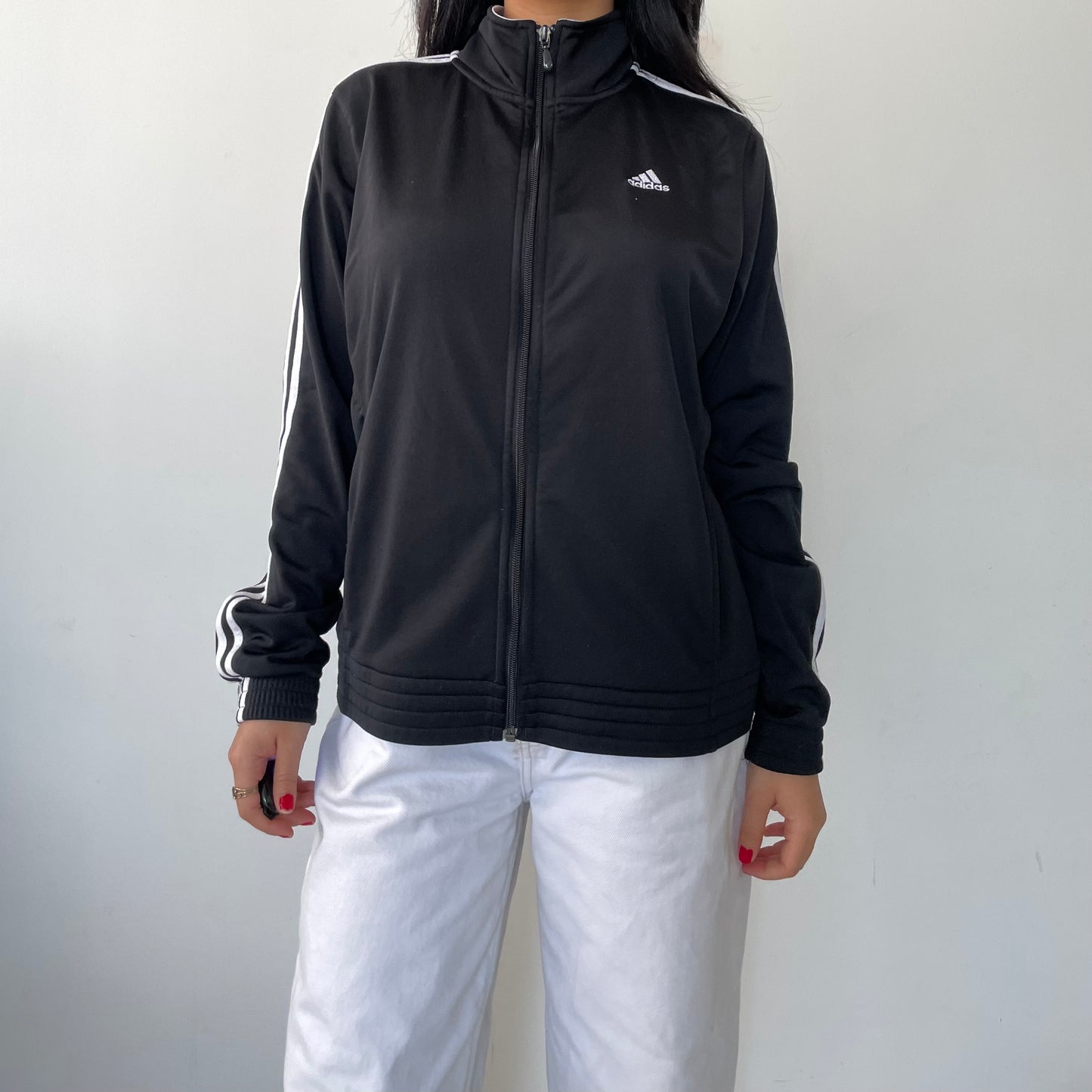 Adidas Blokecore Black Zip Up Track Jacket - Medium