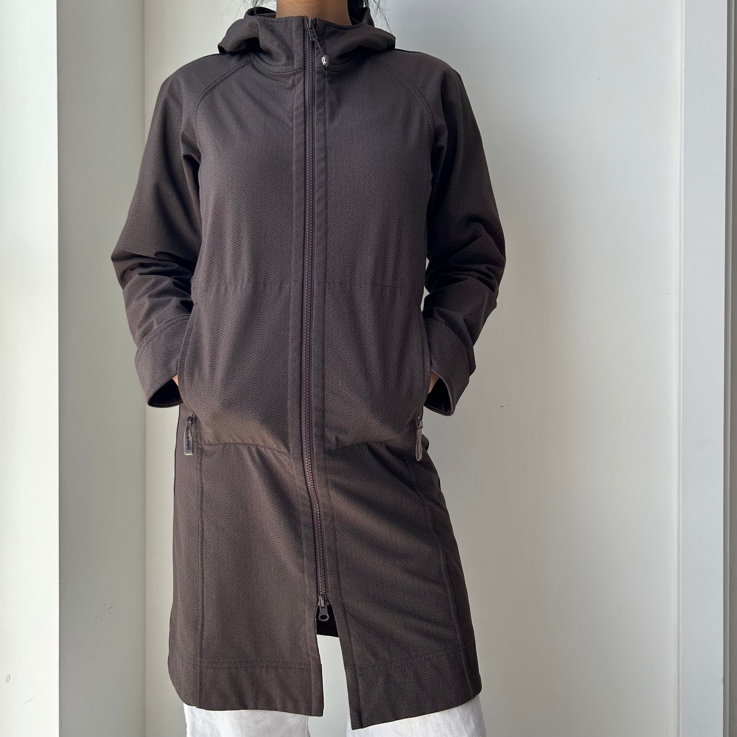 Lululemon Brown Hooded Softshell Coat - X-Small