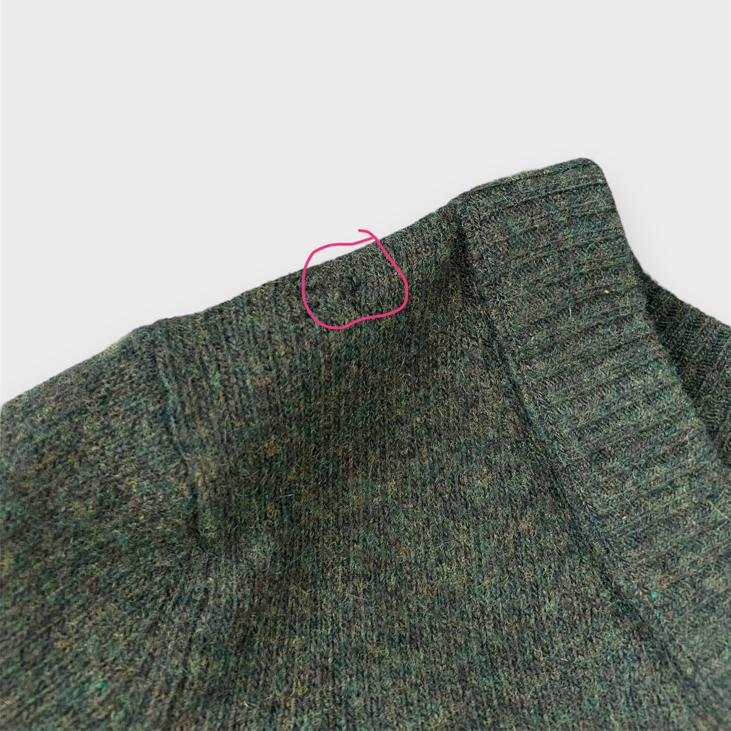 Banana Republic Forest Green Wool and Angora Knit V-Neck Jumper - X-Small