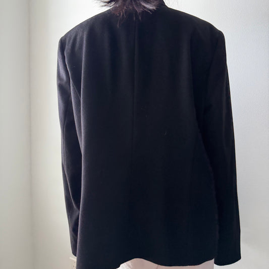 Marina Rinaldi Black Tailored Wool Jacket - Large