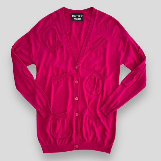 Boutique Moschino Hot Pink Cardigan - Large