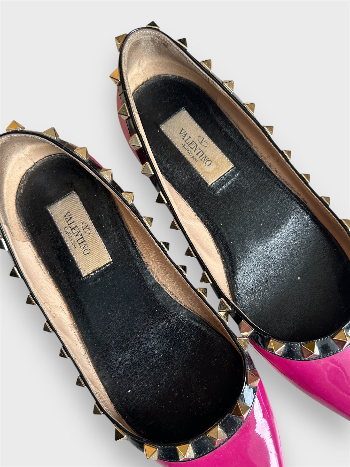 Valentino Garavani Rockstud Patent Leather Ballet Flats - EU 36.5