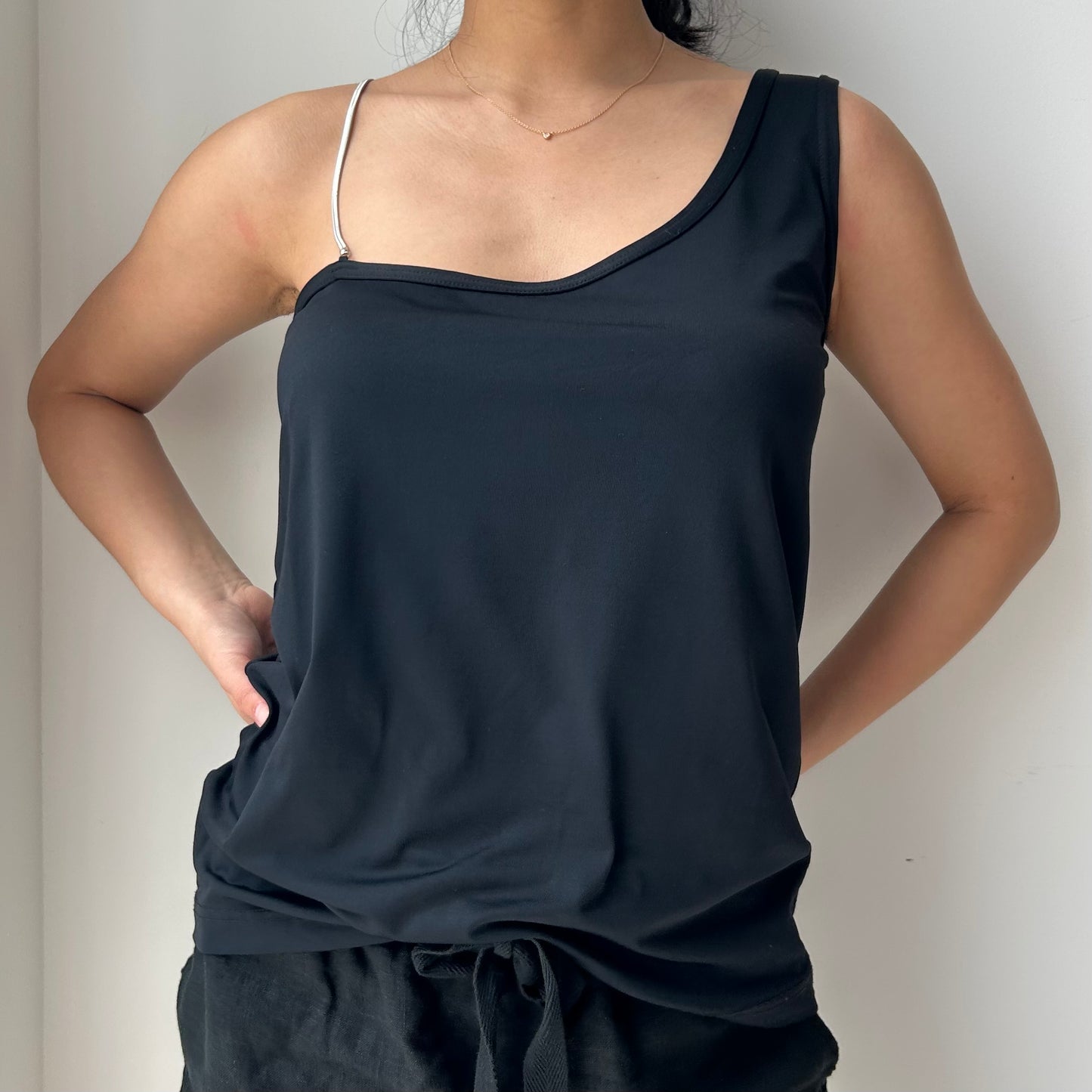 Blacky Dress One Shoulder Tank - Large