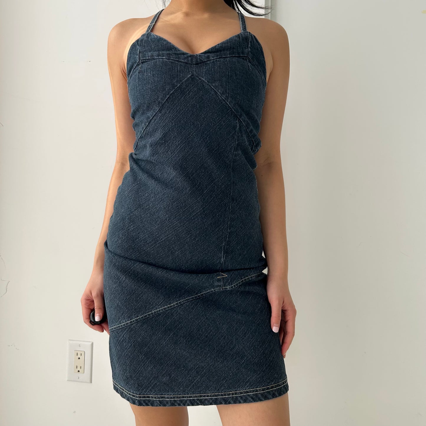 Lithium Manufacturing Co Denim Halter Mini Dress - XXX-Small
