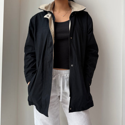 London Fog Black Utility Jacket - X-Small