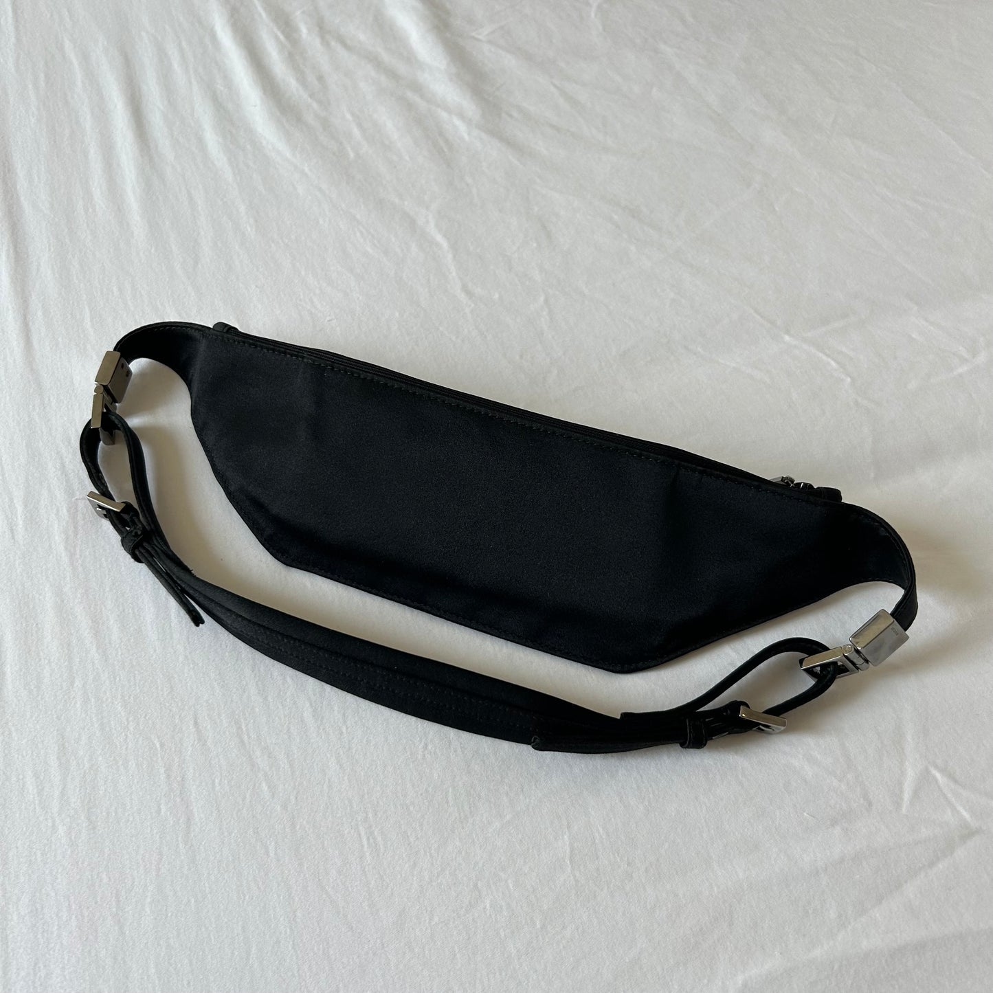 S/S 2001 Gucci by Tom Ford Mini Black Satin Waist Bag