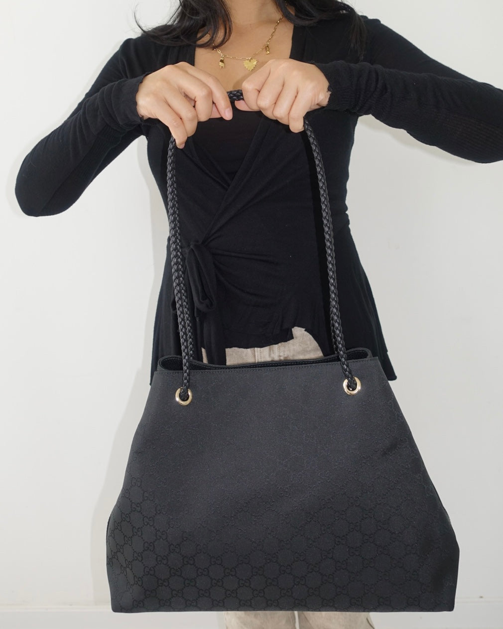Gucci GG Nylon Gifford Tote in Black