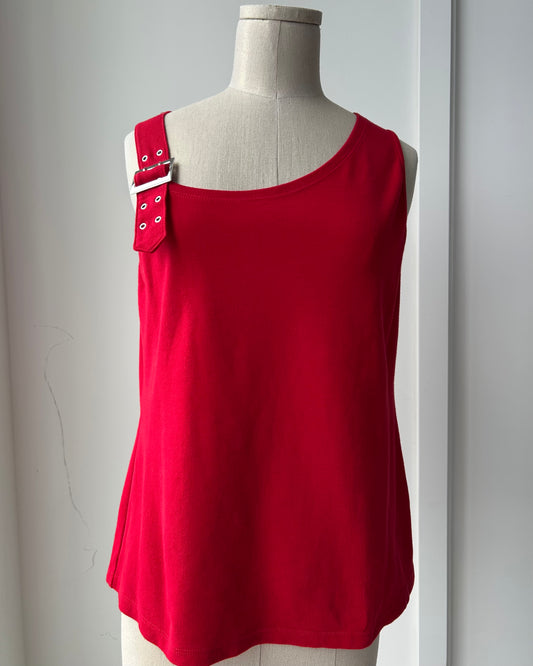 Made in Canada Red Buckle Detail Tank - Large